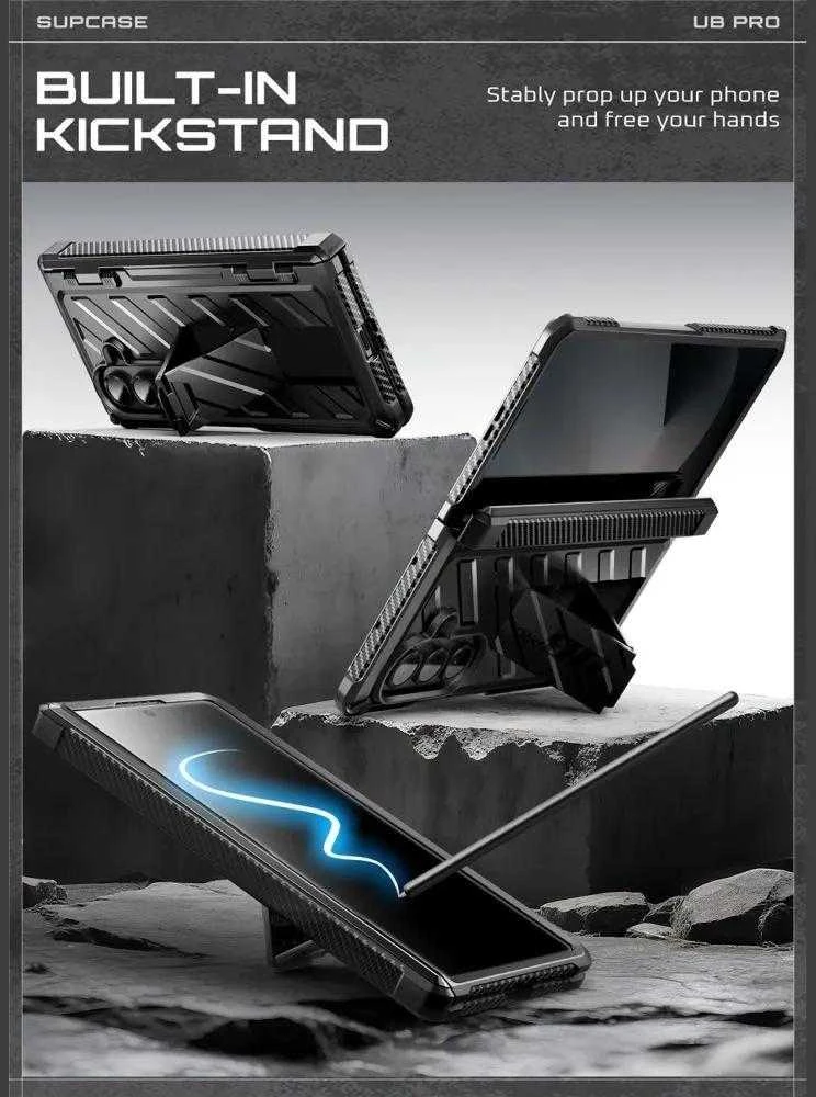 Supcase Unicorn Beetle Pro dėklas skirtas Samsung Galaxy Z Fold 7 – juodos spalvos