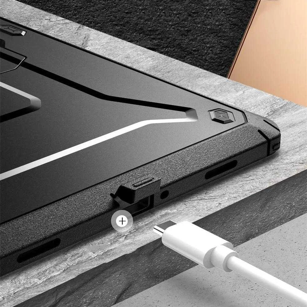 Supcase Unicorn Beetle Pro dėklas skirtas Samsung Galaxy Tab A9+ 11.0 X210 / X215 / X216 – juodos spalvos