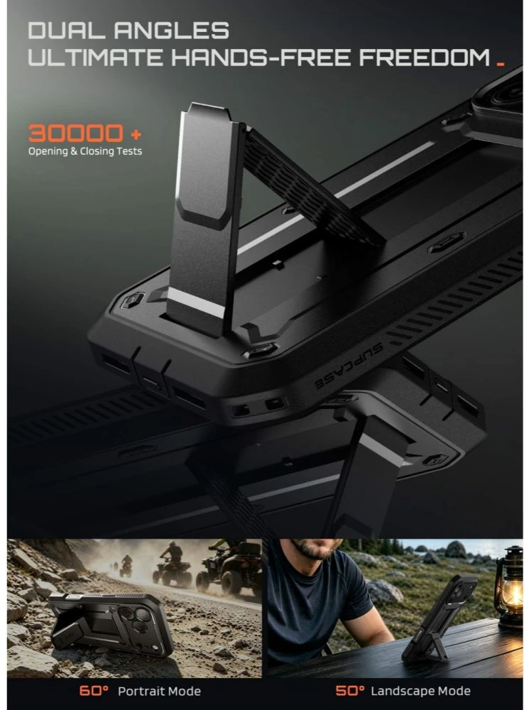 SupCase UNICORN BEETLE Pro iPhone 17 Pro Max / 18 Pro Max DĖKLAS Juodas