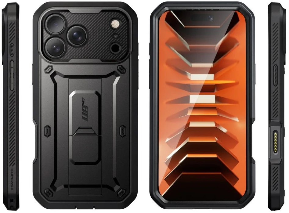 SupCase UNICORN BEETLE Pro iPhone 17 Pro Max / 18 Pro Max DĖKLAS Juodas