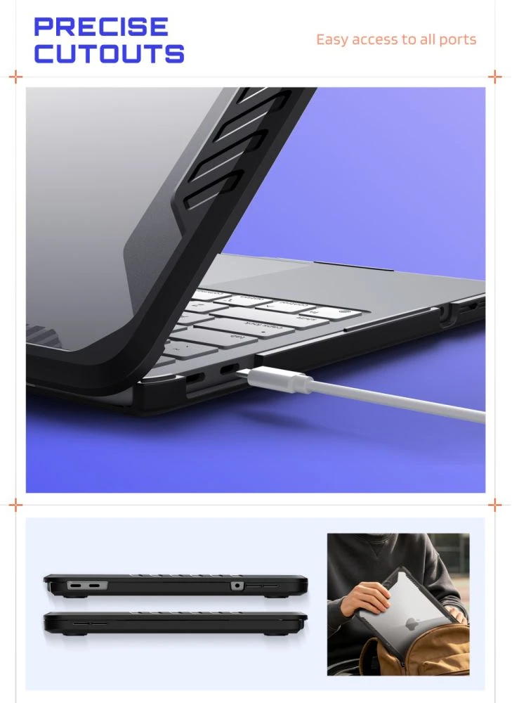 SUPCASE UNICORN BEETLE PRO MACBOOK NEO 13 2026 Juodas/SKAIDRUS