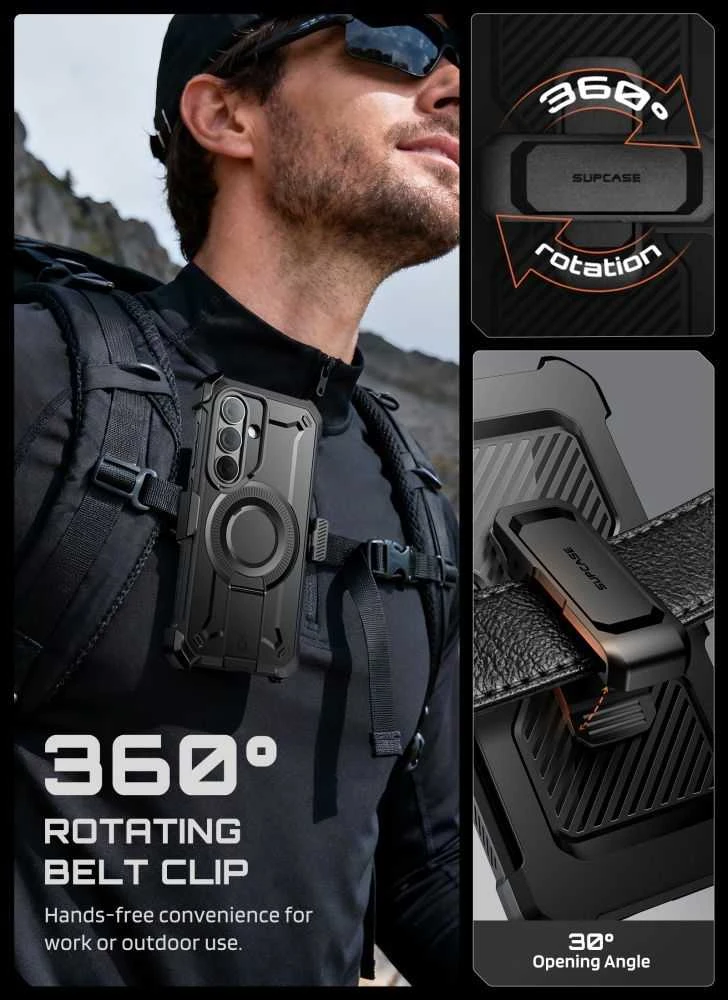 SupCase Unicorn Beetle Pro MAG MagSafe 2-set Samsung Galaxy S26 dėklas juodos spalvos