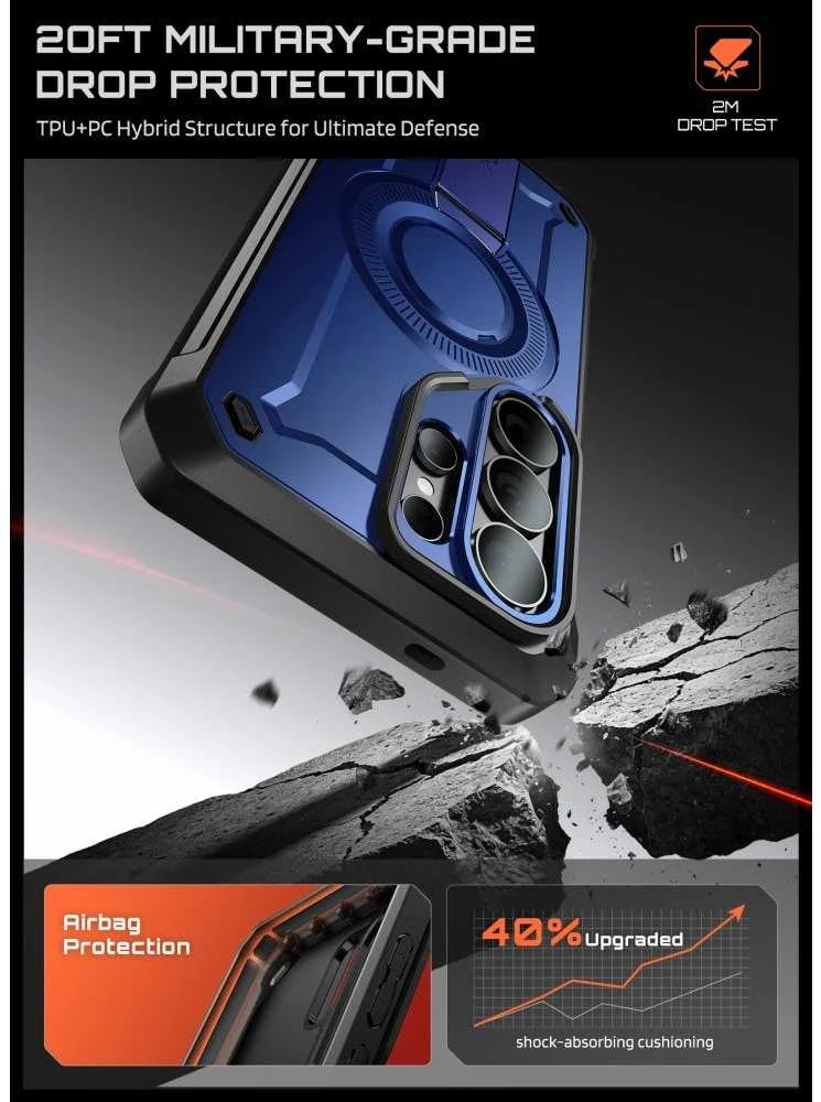 „SupCase Unicorn Beetle Pro MAG MagSafe 2“ dėklas Samsung Galaxy S26 Ultra dėklas Cobalt