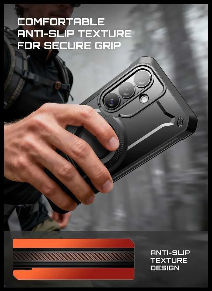 SupCase Unicorn Beetle Pro MAG MagSafe 2-set Samsung Galaxy S26 dėklas juodos spalvos