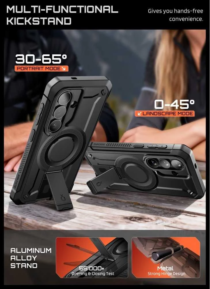SupCase Unicorn Beetle Pro MAG MagSafe 2-set Samsung Galaxy S26 dėklas juodos spalvos