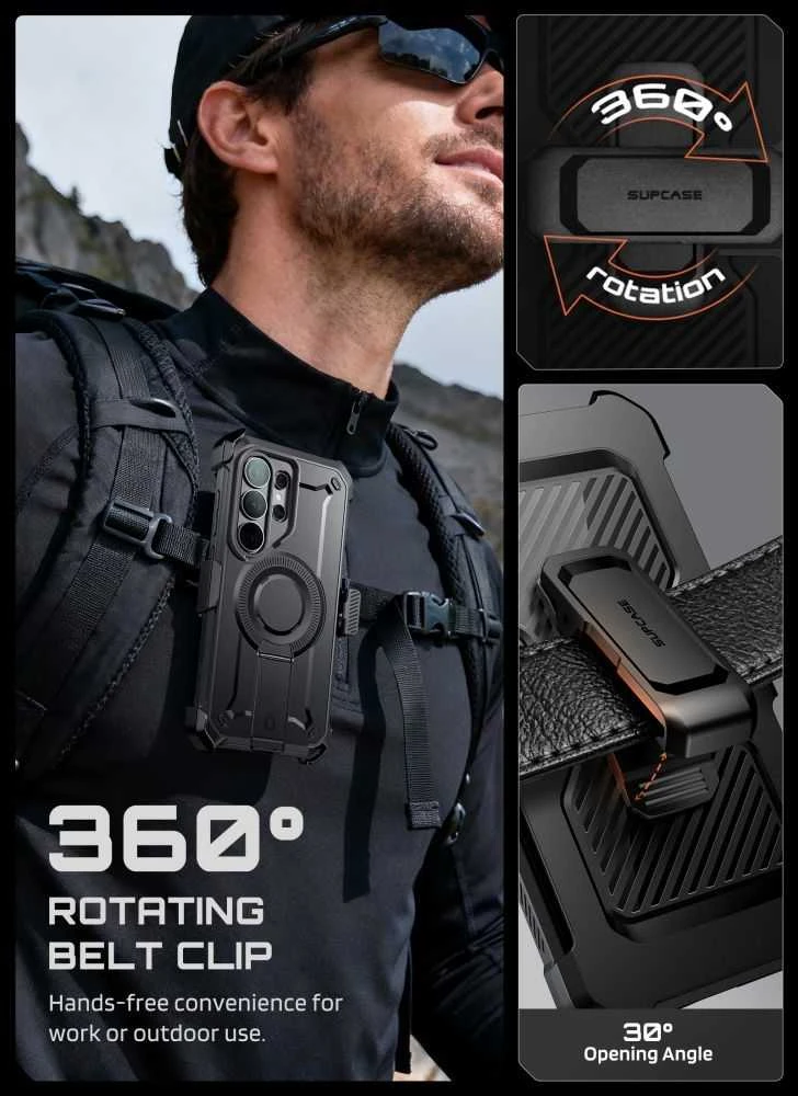 SupCase Unicorn Beetle Pro MAG MagSafe 2-set Samsung Galaxy S26 Ultra dėklas juodos spalvos