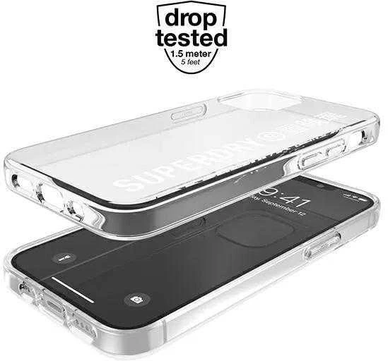 SuperDry Snap Apple iPhone 12 mini Skaidrus dėklas telefonui baltos spalvos 42593