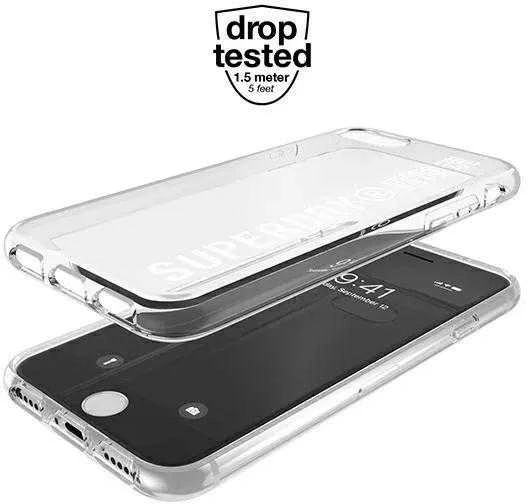 Dėklas SUPERDRY SNAP CASE CLEAR IPHONE 6/6S/7/8/SE TRANSPARENT / Baltas