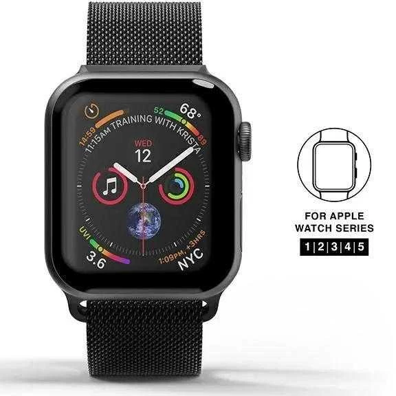 Išmaniojo laikrodžio Apple Watch metalinis dirželis, Juodos spalvos, 38/40/41mmmm