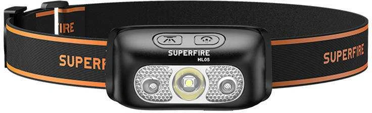 Priekinis žibintas Superfire HL05-E, 120lm, USB