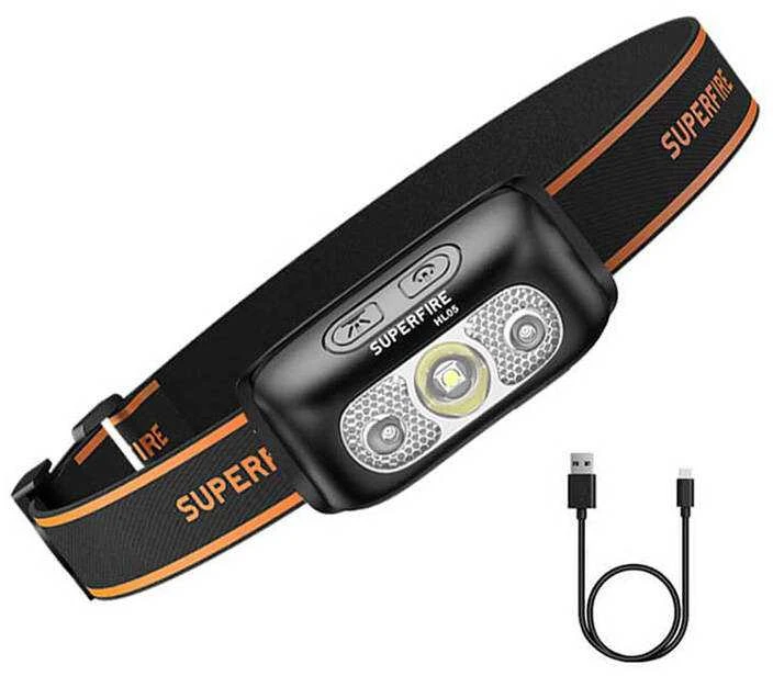 Superfire HL05-D priekinis žibintas 110lm USB