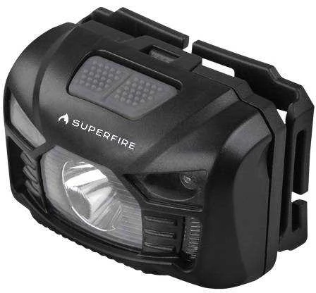 Superfire HL06 galvos žibintas, 500lm, USB
