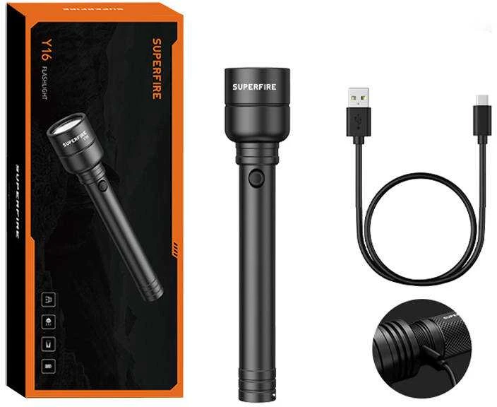 Superfire žibintuvėlis Y16, 1700lm, USB-C