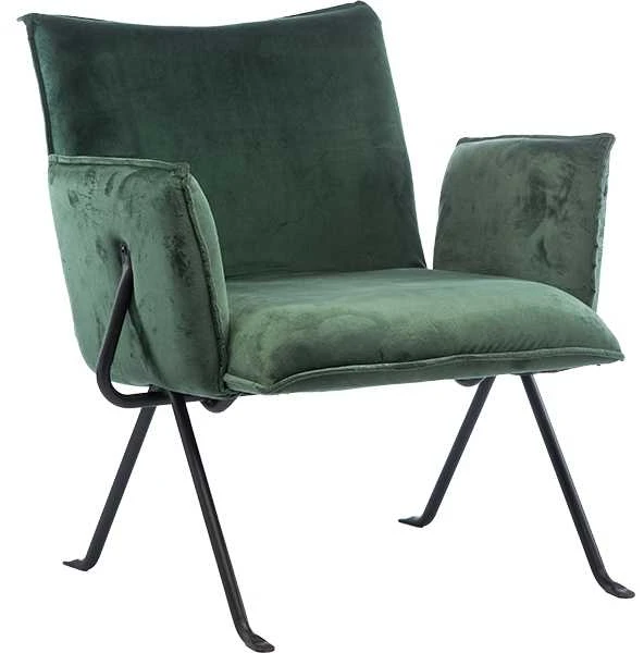 Svetainės fotelis su pakoja Element Melissa Designer chair, Žalia