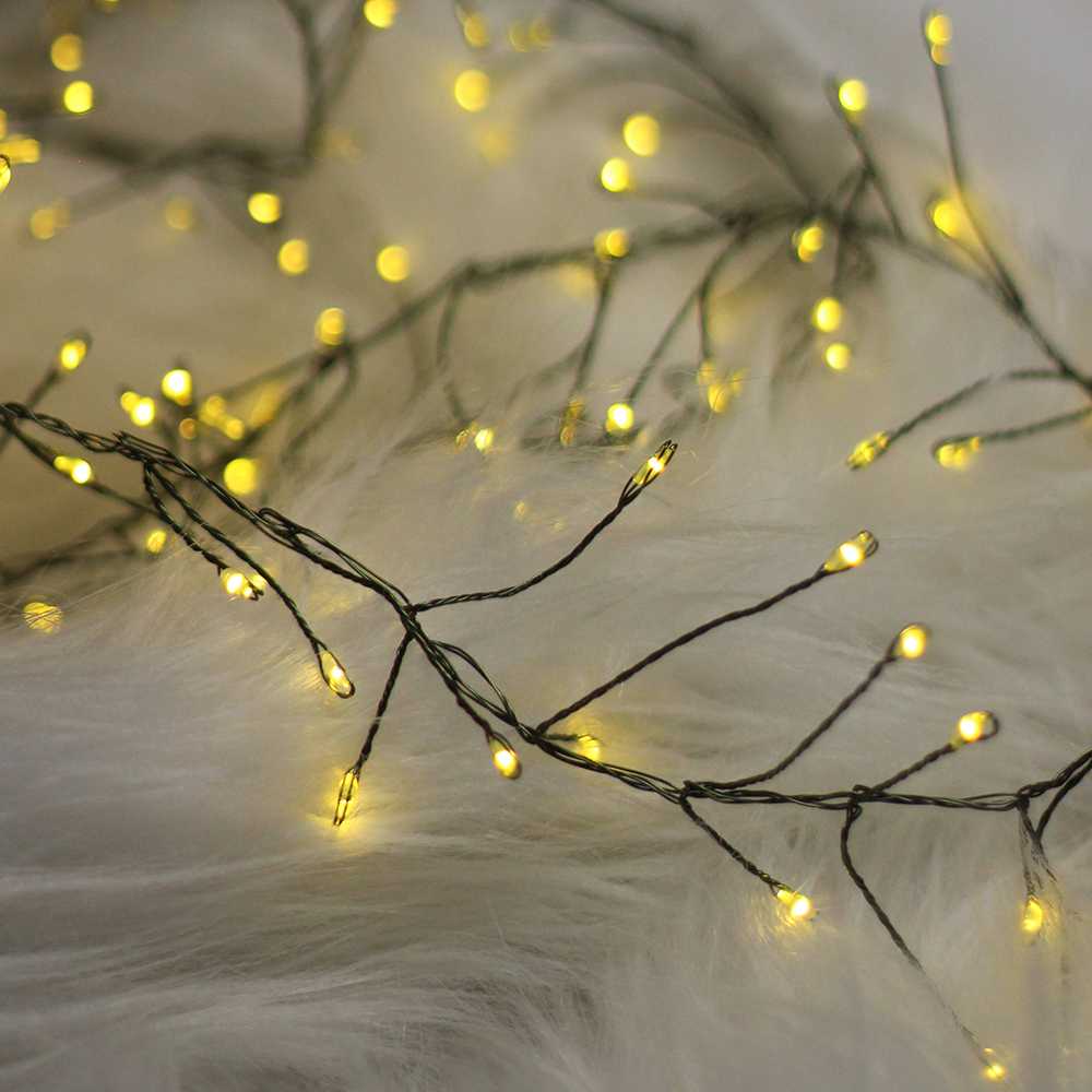TelForceone Šviesos styga Žalias TWIG CLF-01 600LED geltona 6m + 5m laidas Forever Light