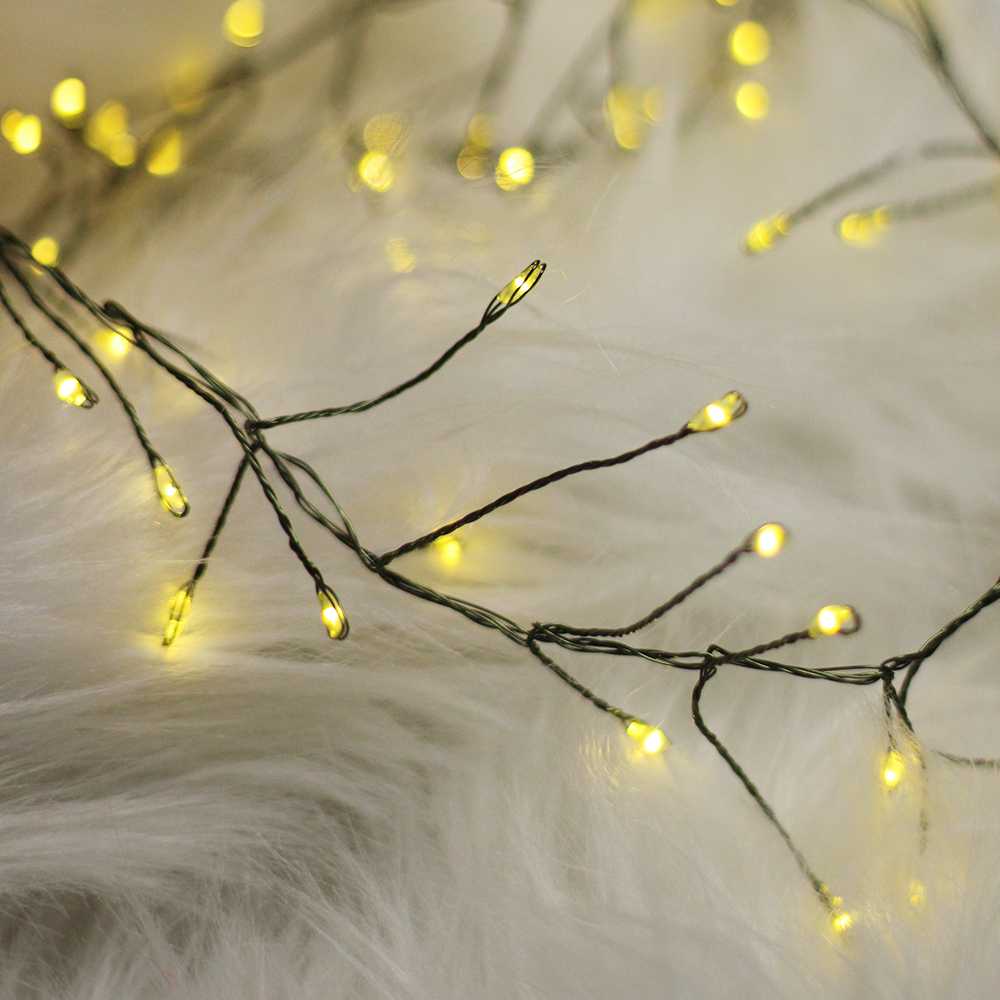 TelForceone Šviesos styga Žalias TWIG CLF-01 600LED geltona 6m + 5m laidas Forever Light