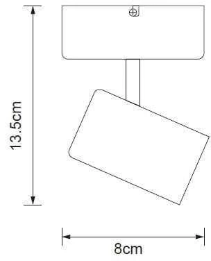 Lubinis šviestuvas Šviestuvas nukreipiamasis Okko Safi GU13014D-1R 5 W, GU10
