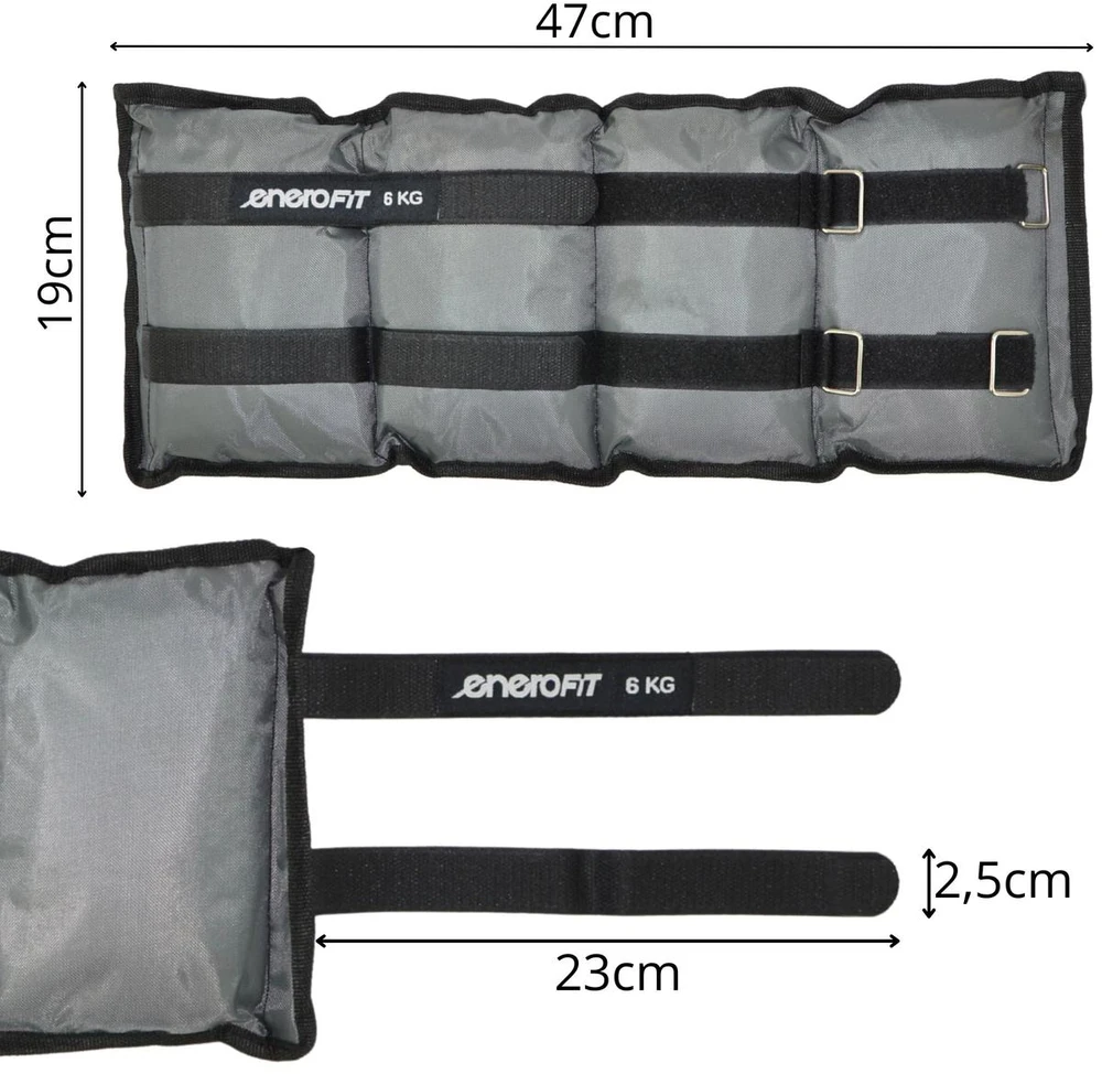 Enero Rankų ir kojų svoriai EB Fit, 12kg (2x6kg), pilki