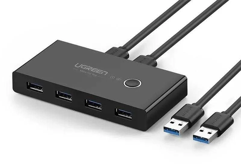 USB jungiklis KVM USB 2x4 UGREEN USB 2.0
