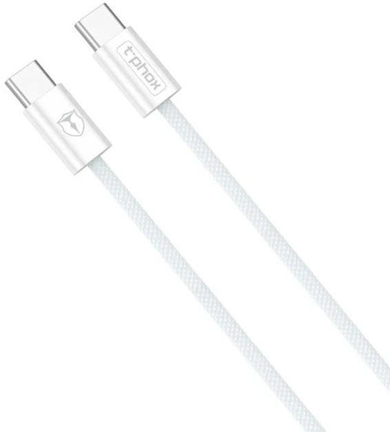 T-PHOX CC15 SERIJOS USB-C/USB-C LAIDAS 60W 3A Baltas