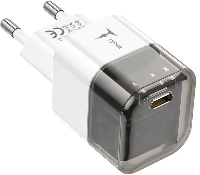 T-PHOX SIENINIS ĮKROVIKLIS T-PP10 20W USB-C Juodas