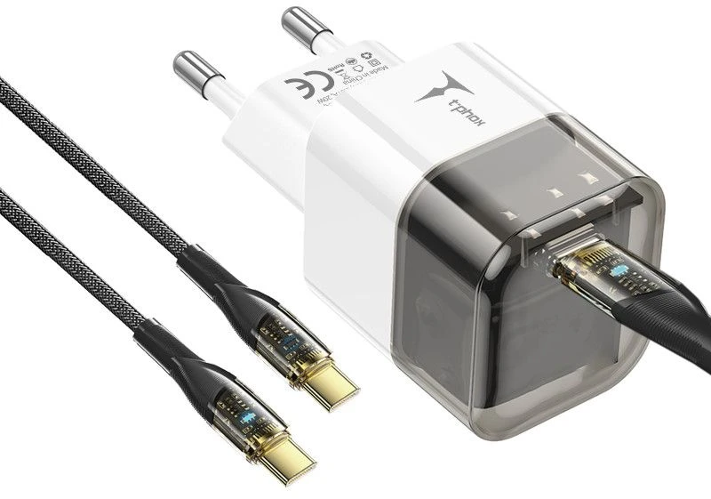 T-PHOX SIENINIS ĮKROVIKLIS T-PP10 20W USB-C Juodas
