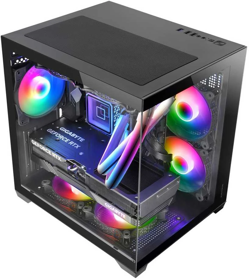 Tacens Mars Gaming MC-VIEW2 Mini Tower Juodas