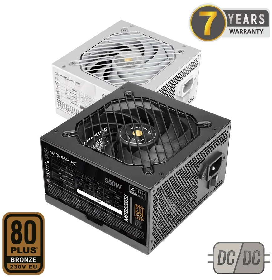 „tacens Mars Gaming MPB550SI“ maitinimo blokas 550 W 24 kontaktų ATX ATX Juodas