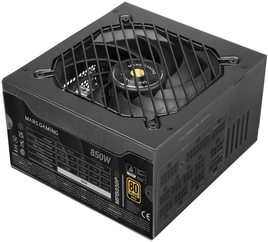 „tacens Mars Gaming MPB850PSI“ maitinimo blokas 850 W 24 kontaktų ATX ATX Juodas