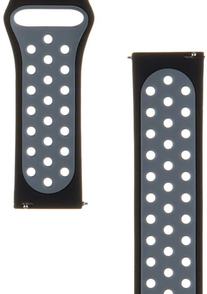 Tactical Išmaniojo laikrodžio silikoninis dirželis, Juodos spalvos, 22mm