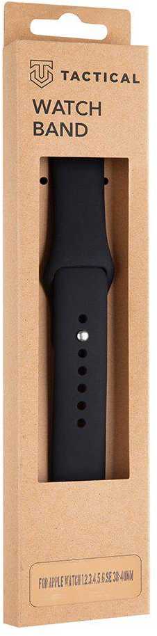 Tactical 456 silikoninė apyrankė skirta Apple Watch 1/2/3/4/5/6/7/8/9/SE 38/40/41mm juodos spalvos