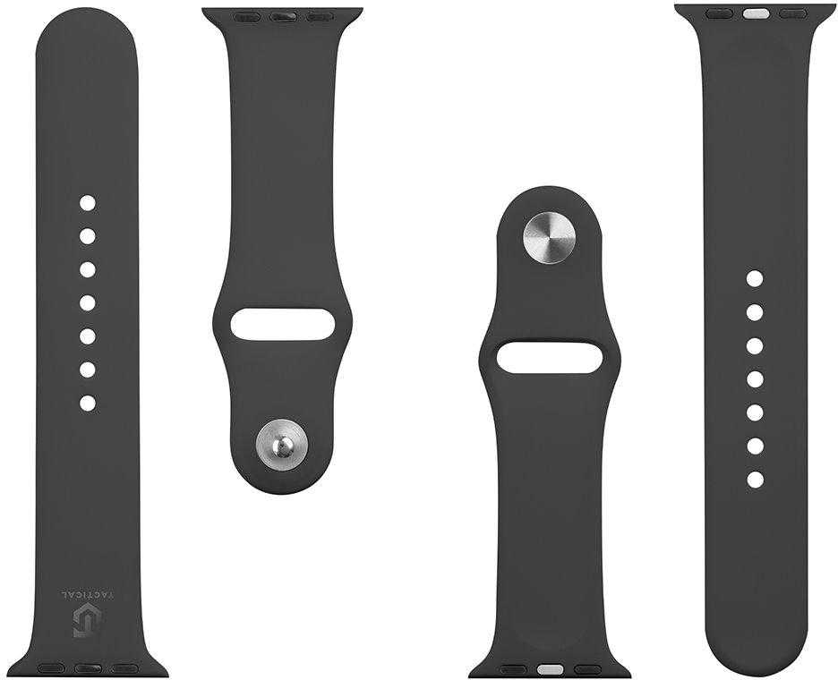 Tactical 456 silikoninė apyrankė skirta Apple Watch 1/2/3/4/5/6/7/8/9/SE 38/40/41mm juodos spalvos