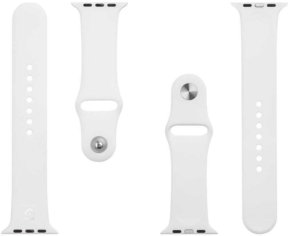 Tactical 499 silikoninė apyrankė skirta Apple Watch 1/2/3/4/5/6/7/8/9/SE 42/44/45mm baltos spalvos