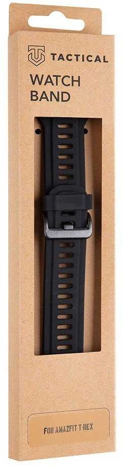 Tactical 606 silikoninė apyrankė skirta Amazfit T-Rex/T-Rex Pro juodos spalvos