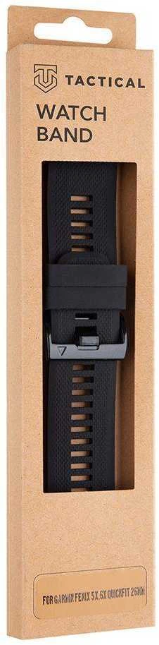 Tactical 668 Silicone Band for Garmin Fenix 5X|6X QuickFit 26mm Juodas