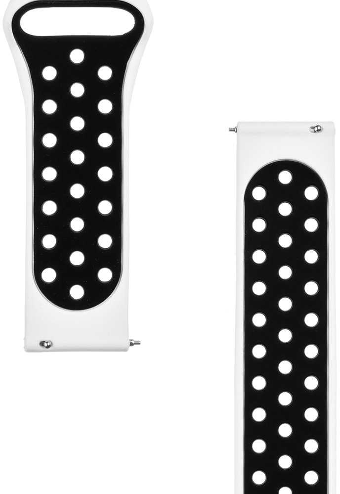 Tactical Išmaniojo laikrodžio silikoninis dirželis, Baltos spalvos, 20mm