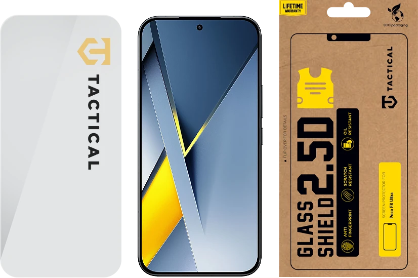 Tactical Apsauginis stiklas Shield 2.5D for Poco F8 Ultra Clear