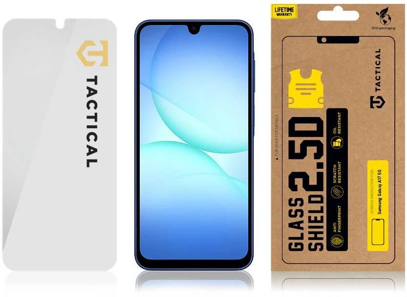 Tactical Apsauginis stiklas Shield 2.5D skirtas Samsung Galaxy A17 4G/5G Clear