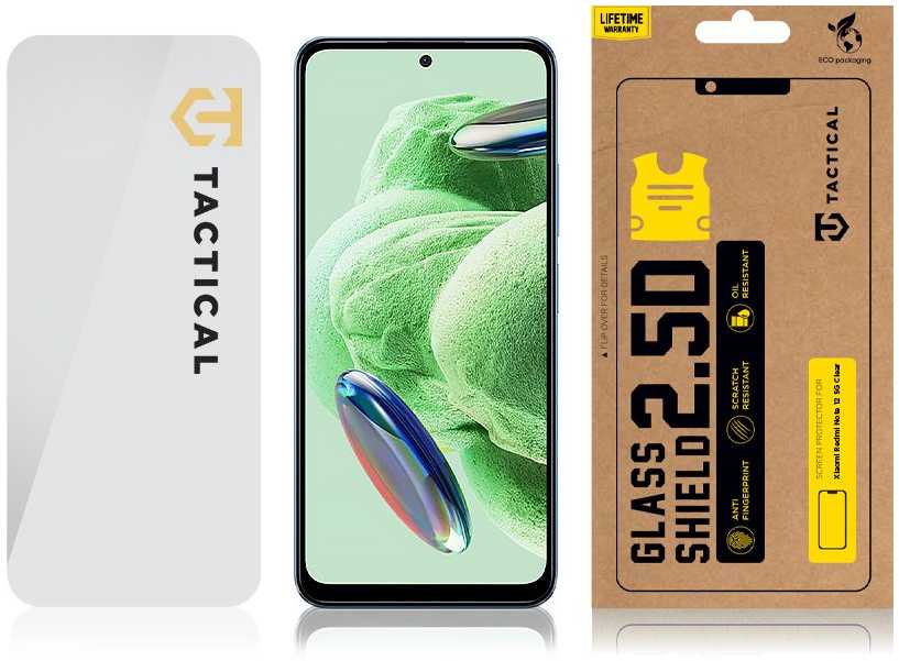 Tactical apsauginis stiklas Shield 2.5D skirtas Xiaomi Redmi Note 12 5G skaidrus