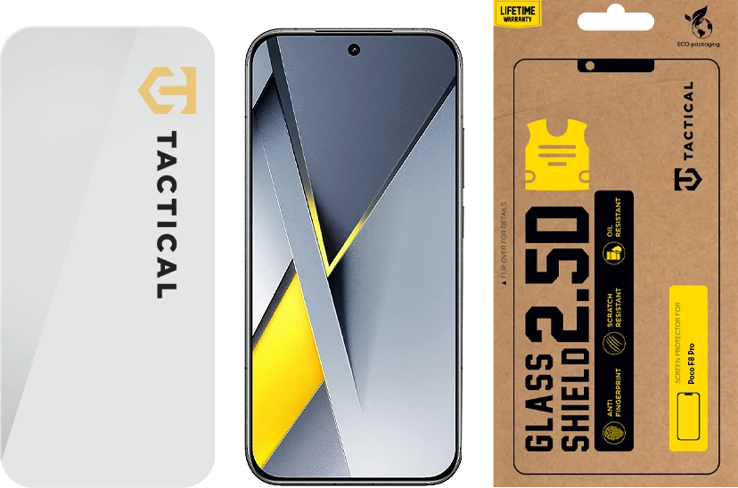 Tactical Apsauginis stiklas Shield 2.5D for Poco F8 Pro Clear