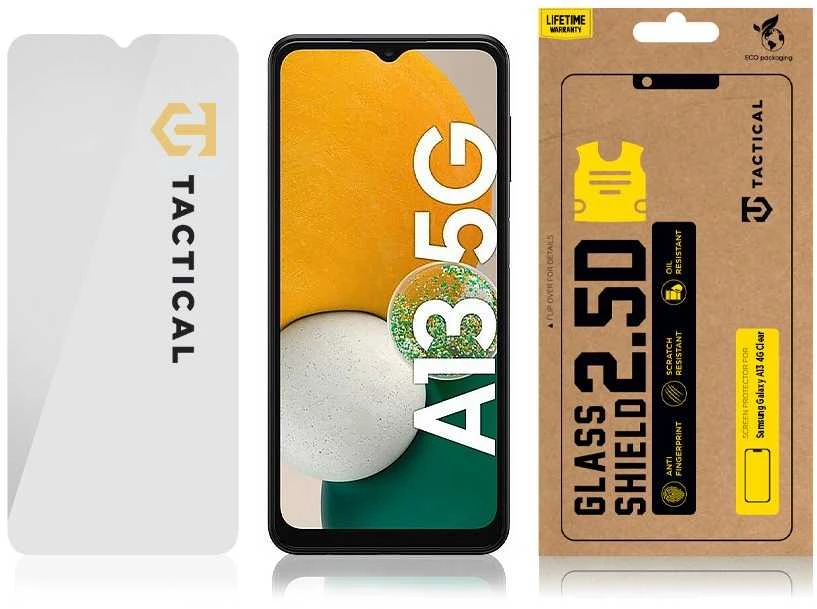 Tactical apsauginis stiklas Shield 2.5D skirtas Samsung Galaxy A13 4G/5G skaidrus