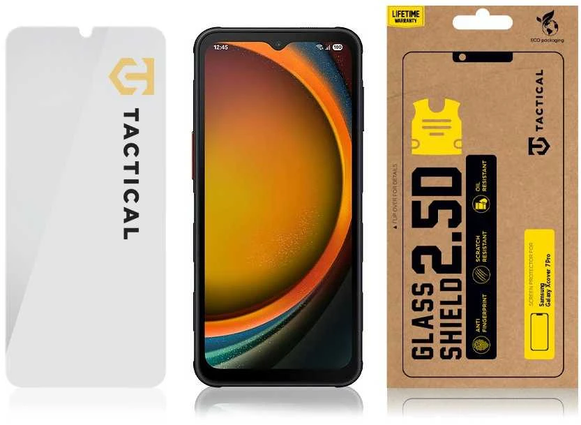 Tactical apsauginis stiklas Shield 2.5D skirtas Samsung Galaxy Xcover 7 Pro Clear