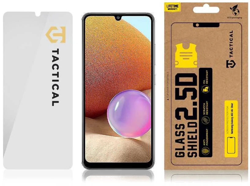 Tactical apsauginis stiklas Shield 2.5D skirtas Samsung Galaxy A32 4G skaidrus