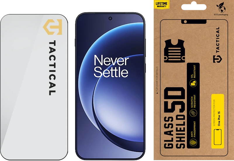 Tactical Apsauginis stiklas Shield 5D for OnePlus 15 juodos spalvos