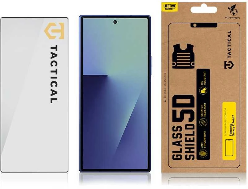 Tactical Apsauginis stiklas Shield 5D (Outer) skirtas Samsung Galaxy Z Fold 7 Juodas
