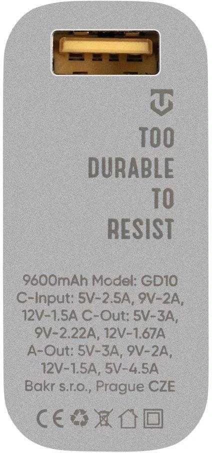 Tactical EDC Brick 9600mAh Raw PoweBank – atsarginis maitinimo šaltinis su sparčiu įkrovimu