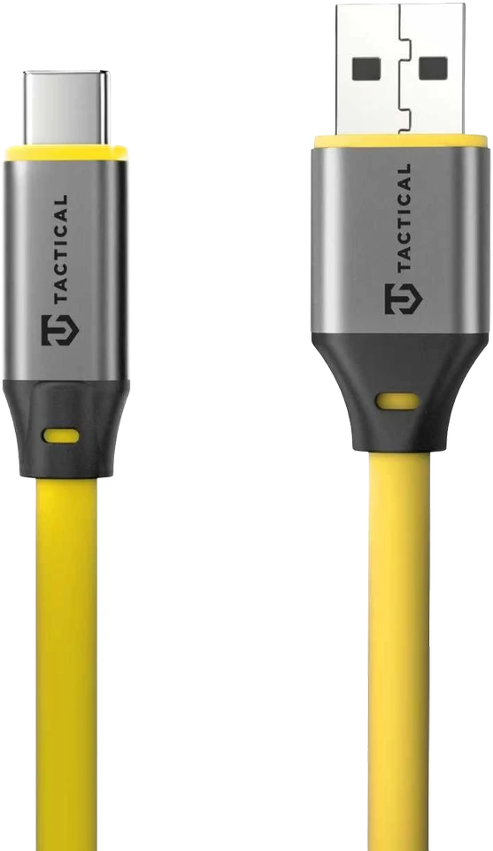 Tactical Fat Man 2.0 kabelis USB-A/USB-C 1m geltonos spalvos