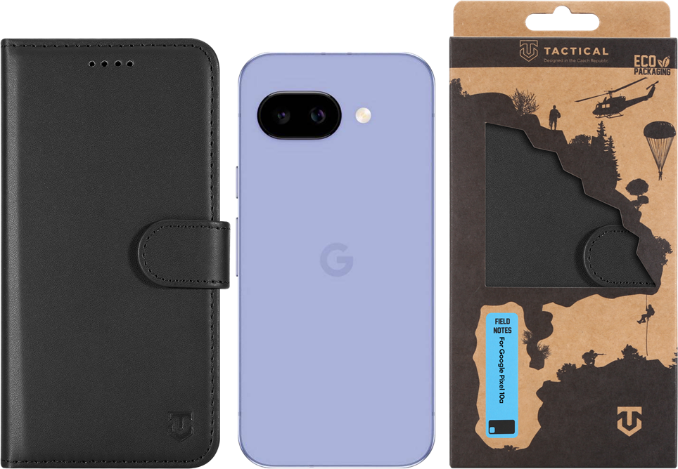 Tactical Field Notes dėklas skirtas Google Pixel 10a juodos spalvos