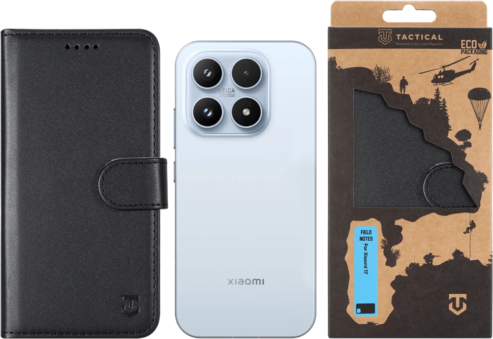 Tactical Field Notes dėklas skirtas Xiaomi 17 juodos spalvos