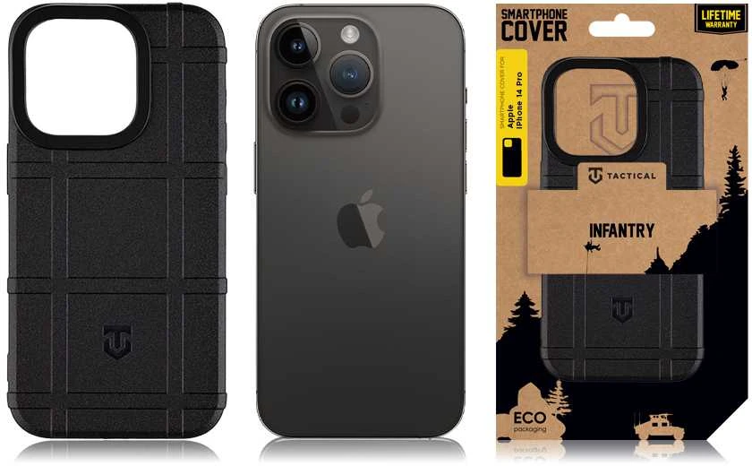 Dėklas Tactical Apple iPhone 14 Pro Max Juodas taktinis pėstininkų dangtelis